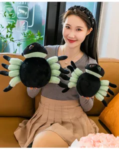 Niedliche große Augen Spinne Plüschtier lustige Stoffpuppe Ornament weiches Geschenk