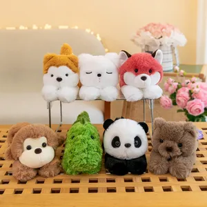Lindo Peluche Pulsera Slap Animal Juguete Suave Panda Zorro Dinosaurio Pulsera a Presión Animal de Peluche Para Niños Fiesta