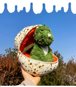 Verwandelbares Dinosaurier Ei Plueschtier suesser Drache Puppe Kuscheltier fuer Kinder