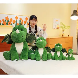 Süßer grüner Dino Plüschtier geflügelter Drache Kuscheltier weiche Puppe Geburtstagsgeschenk
