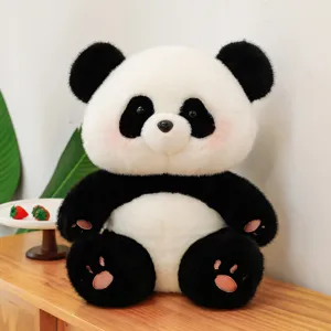 Cute Cartoon Giant Panda Stuffed Animal Plush Toy Soft Fluffy Panda Doll Companion Pillow For Kids Girls Home Decor