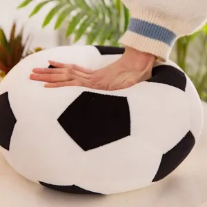 Soft soccer ball plush pillow toy showing high elasticity and premium comfort for fans