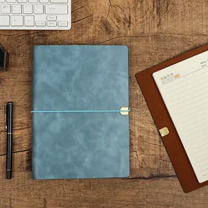 Cahier A5 à Feuillets Mobiles d'Affaires en Cuir PU Couverture Souple Journal Professionnel Pour Bureau Réunion Fournitures Scolaires Papeterie Cadeaux
