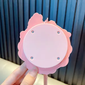 Creative pink rabbit magnetic drawing board keychain toy for cute bag decoration
