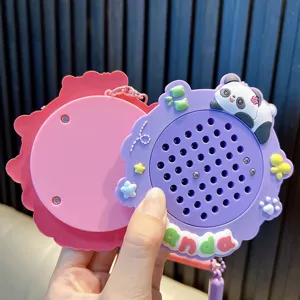 Cartone animato simpatico panda magnetico sfera d'acciaio decompressione portachiavi