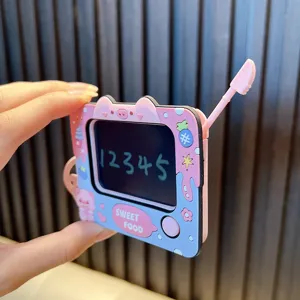 Cute pink pig mini drawing board keychain for schoolbag decoration and graffiti fun