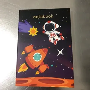 A6 Tagebuch mit niedlichem Cartoon-Astronauten- und Raketen-Weltraum-Thema-Cover