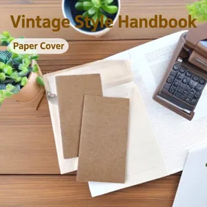 Retro Kraftpapier Notitieboek Draagbare Genaaide Binding Dagboek Student Creatieve Minimalistische Kantoorbenodigdheden