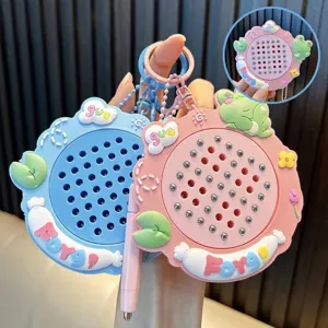 Frosch Magnetisches Zeichenbrett Schlüsselanhänger Acryl Stressabbau Spielzeug Kreativ Schulranzen Anhänger Auto Schlüsselring Geschenk