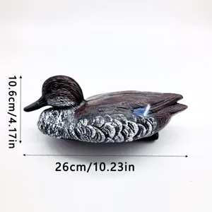 Langlebige schwimmende Entenfigur aus Kunststoff für die Gartenteich-Deko, 26 cm Gesamtlänge