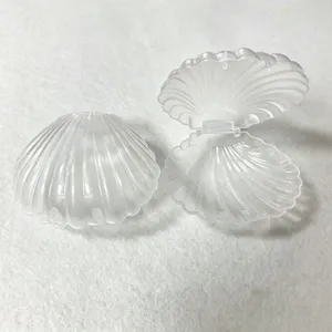 Durchsichtige Schalenform-Aufbewahrungsbox aus Kunststoff für Hochzeitsbonbons und Feiern