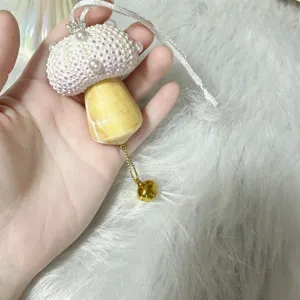 Handmade sea urchin shell and seashell mushroom hanging ornament for Christmas tree decor