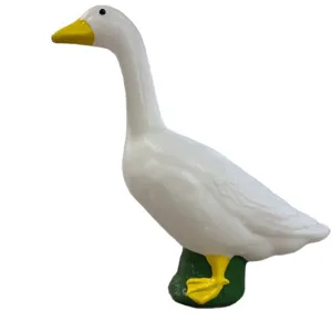 22-inch large white garden goose statue for porch and lawn decor outdoor sculpture ornament
