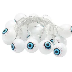 Spooky Halloween LED eyeball string lights for scary holiday party atmosphere decoration