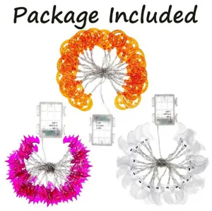 Halloween LED string lights set featuring pumpkin bat and ghost shapes for party decor