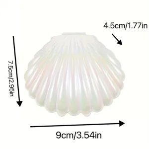 Grande boîte cadeau en forme de coquille nacrée pour bonbons mariage 9x7.5x4.5cm