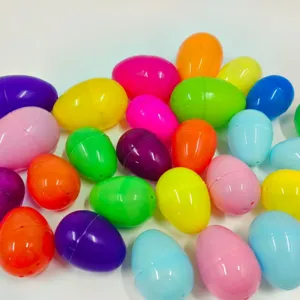 Brightly colored fillable plastic Easter eggs for holiday gift surprises and hunts