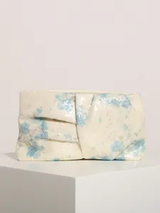 Donna borsa pochette paillettes floreali sera festa elegante vintage borsa a mano principale