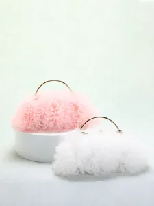 Elegante pochette da sera in tulle a balze per matrimoni e spose