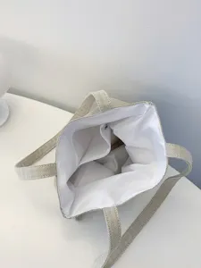 Freizeit Segeltuch Tasche einfache Schultertasche taegliche Einkaufstasche Handtasche