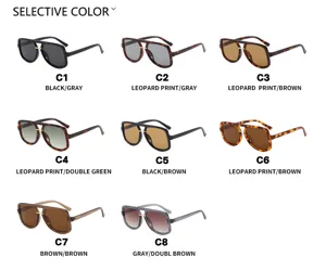 Multiple color options for vintage oversized aviator sunglasses for women in retro style