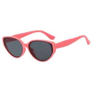 Stilvolle pinkfarbene Katzenaugen Sonnenbrille für Kinder modische UV Schutz Brille