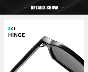 Detailansicht des robusten Metallscharniers dieser schwarzen runden Retro-Sonnenbrille