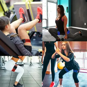 Fitness-Szenen mit BFR-Trainingsbändern zur effektiven Durchblutungsbeschränkung der Beine