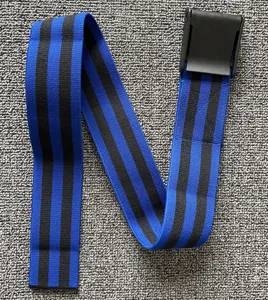 Blau-schwarz gestreiftes BFR-Blutflussrestriktionsband für Arm- und Beintraining