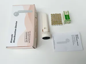 Uitgebreide draagbare moxibustie set inclusief moxakegels en essentiële olie set.