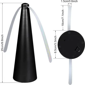 Automatic fly fan detail image showing product dimensions height 25cm and blade length