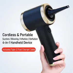 4-In-1 Wireless Handheld Car Vacuum Cleaner Strong Suction Mini Portable Blowing Inflating Pumping Dust Buster For Home Office