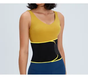 Adjustable silver ion sweat waist trainer belt for women yoga workout and back support