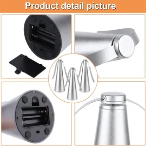 Automatic fly fan detail view showing battery compartment and silver rotating pest repellent blades.