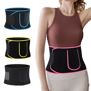 Silver ion sweat waist trimmer belt for fitness, available in multiple vibrant colors