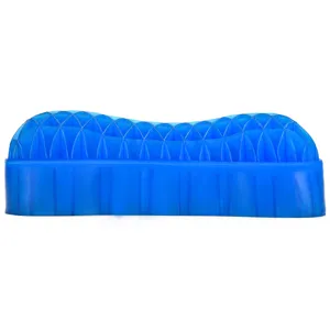 Ergonomisch blauw gel nekkussen met ademend honingraatontwerp voor nekondersteuning