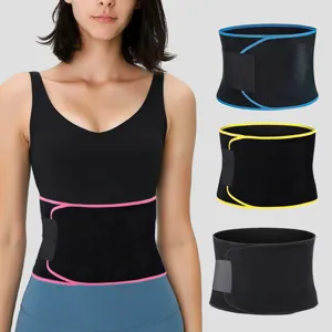 Professional adjustable silver ion sweat belt for waist trimming and waist support in gym