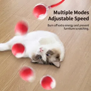 Automatischer interaktiver Haustierspielzeugball für Hunde und Katzen mit verschiedenen Modi.