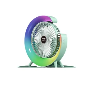 Φορητός ανεμιστήρας γραφείου με φωτισμό RGB LED και επαναφορτιζόμενη USB