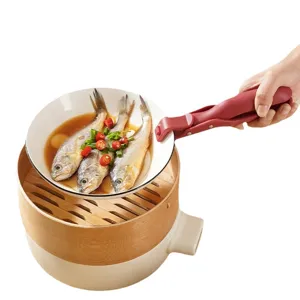 Pince anti-brûlure en silicone pour assiette chaude cuisine lève-bol robuste