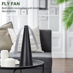 Automatic battery operated fly fan indoor outdoor pest repeller desktop decoration