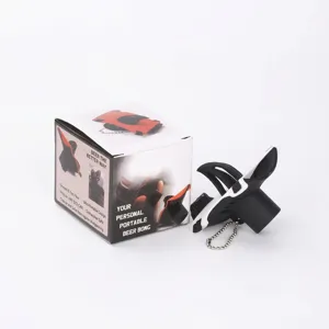Zwarte draagbare bier shotgun tool sleutelhanger met verpakking