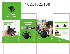 Diseño del empaque del ejercitador de mano Eagle Claw con métodos de entrenamiento y tallas