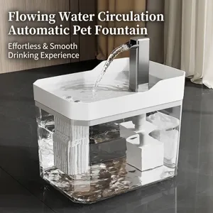 Automatic circulating pet water fountain with large capacity for cats and dogs