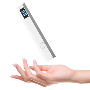 Mini lámpara de uñas UV LED portátil con pantalla LCD para secado rápido de esmalte