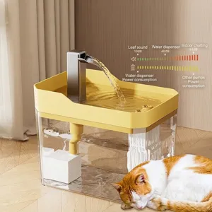 Quiet automatic cat water fountain with large capacity and intelligent circulation system