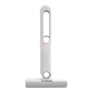 Detailed front view of a white portable mini sponge mop for desk cleaning