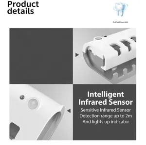 Wall-mounted automatic toothbrush sanitizer with infrared sensor and photocatalyst technology