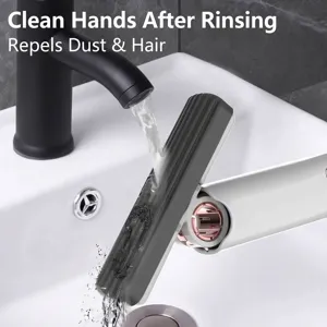 Portable mini hand-held sponge mop for kitchen and bathroom countertop cleaning