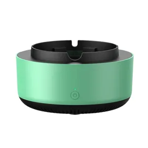 Moderno portacenere elettrico intelligente senza fumo e purificatore d'aria, verde menta